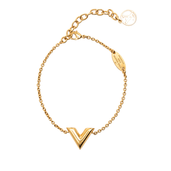 Pre-Loved Louis Vuitton Gold Plated Essential V Bracelet